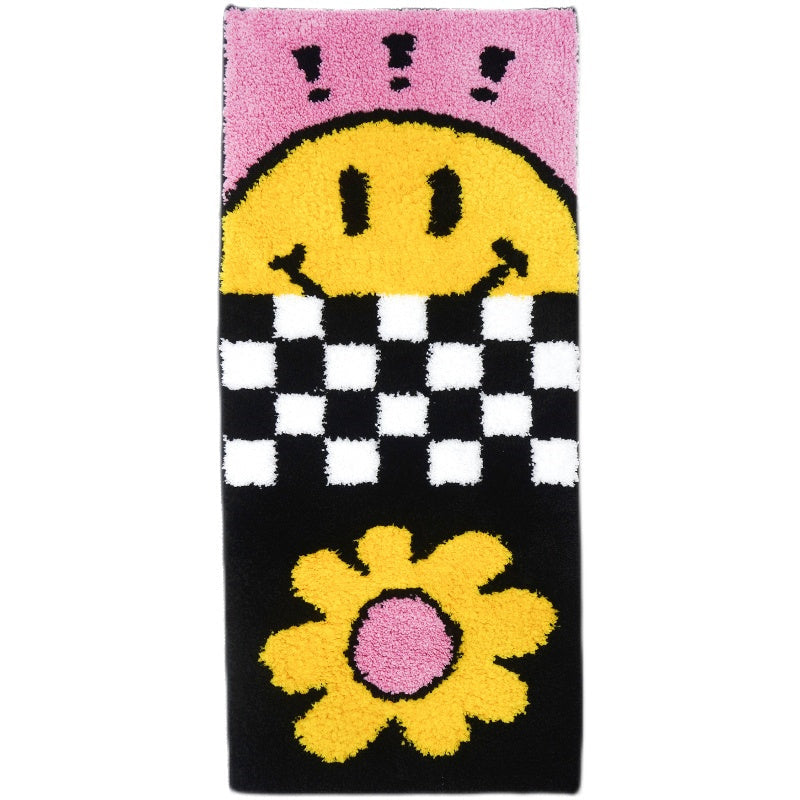 Daisy and Checkered Non-Slip Cuttable Mat