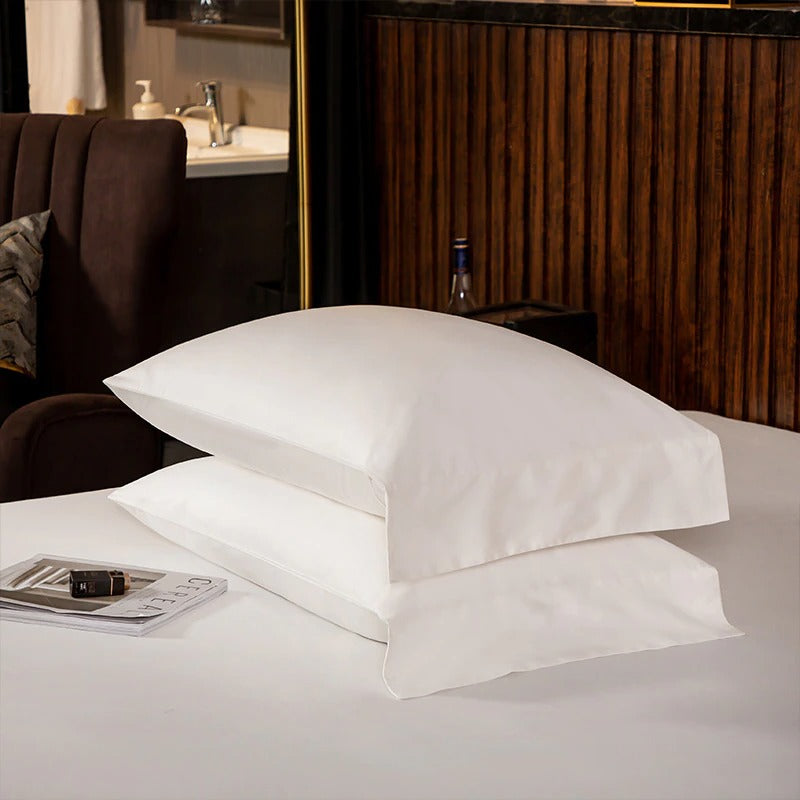 Miravique White Silky Soft Egyptian Cotton Bedding Set