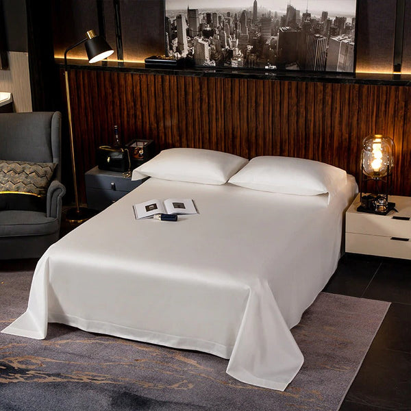 Miravique White Silky Soft Egyptian Cotton Bedding Set