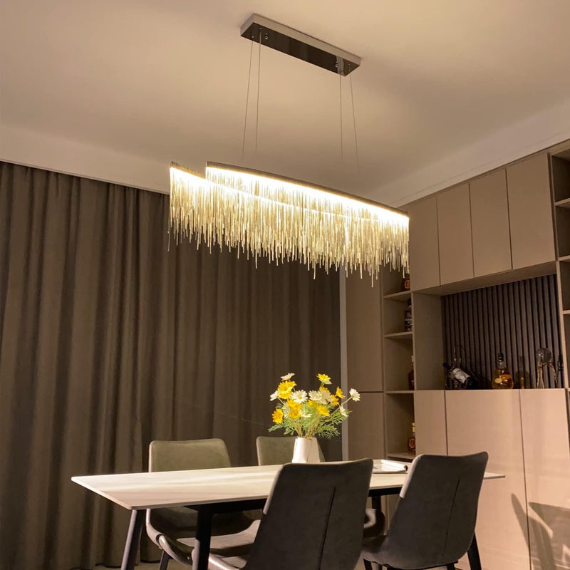 Modern Raindrop LED Chandelier - Clio Hanging Light Fixture