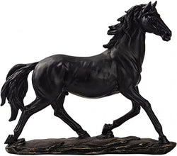 Antique Horse Figurine Sculpture - Resin Home Decor Statue for American-Style Interiors