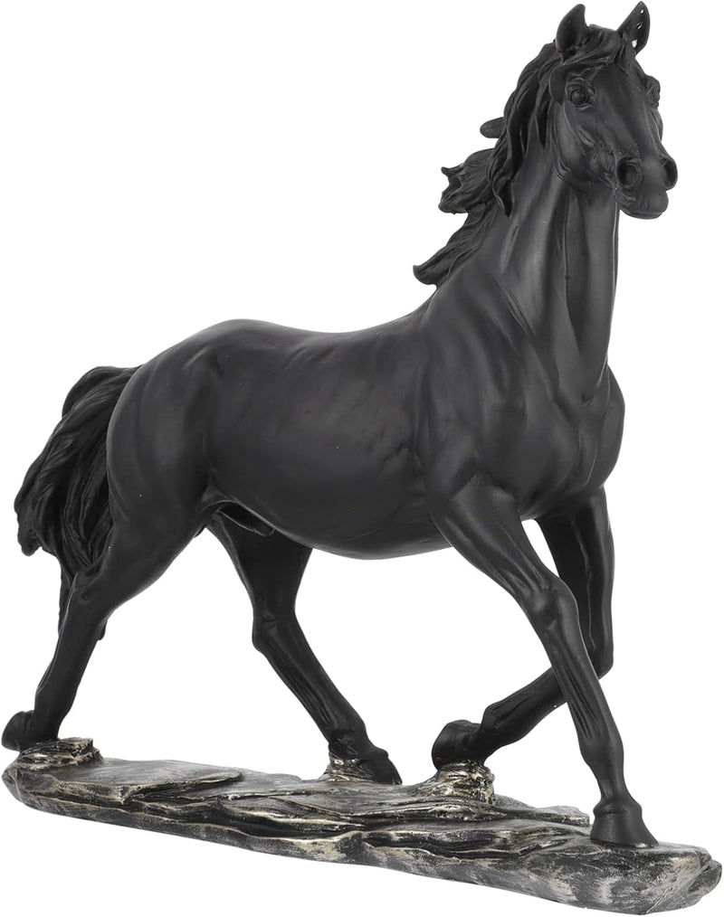 Antique Horse Figurine Sculpture - Resin Home Decor Statue for American-Style Interiors