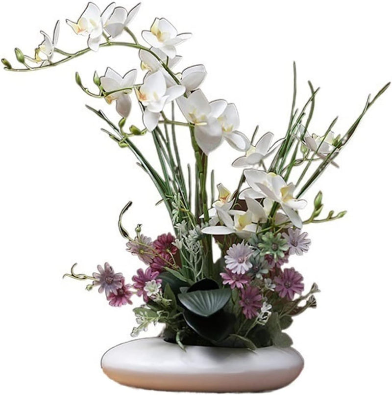 Dove Ceramic Vase with Orchid