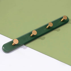 Miravique Green Wall Mounted Coat Rack with Hooks