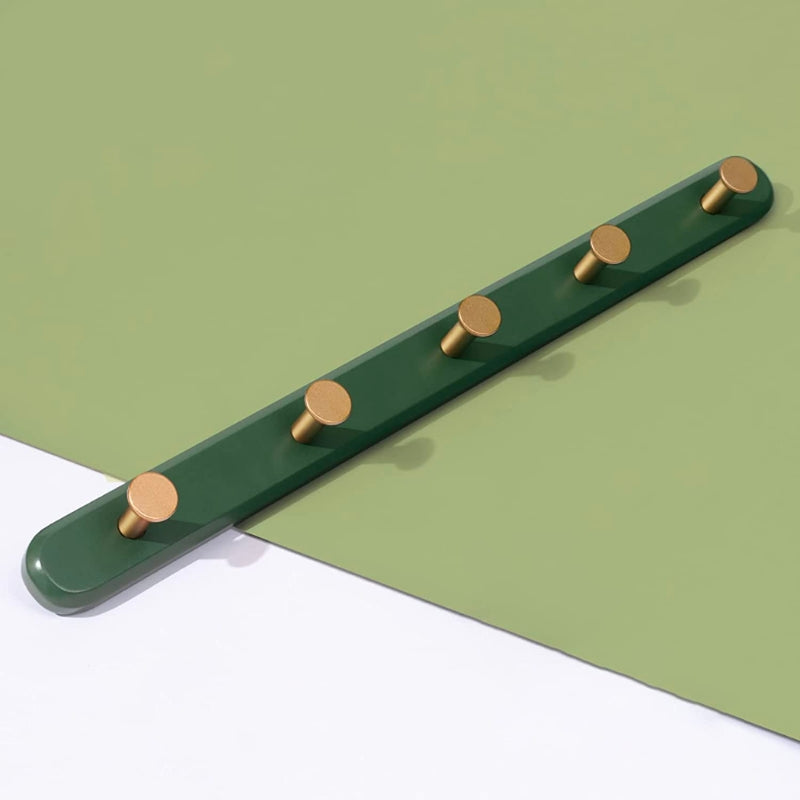 Miravique Green Wall Mounted Coat Rack with Hooks