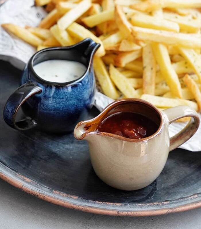 Handcrafted Ceramic Gravy Boat Pitcher - 80ml / 2.7 fl oz Capacity, Dishwasher-Safe Stoneware in Multiple Colors