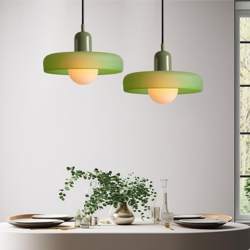 Bauhaus Pendant Lamp – Colored Glass Stylish Design