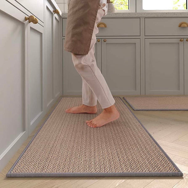 Sadie Linen Weave Anti-Slip Kitchen Mat Kitchen Runner