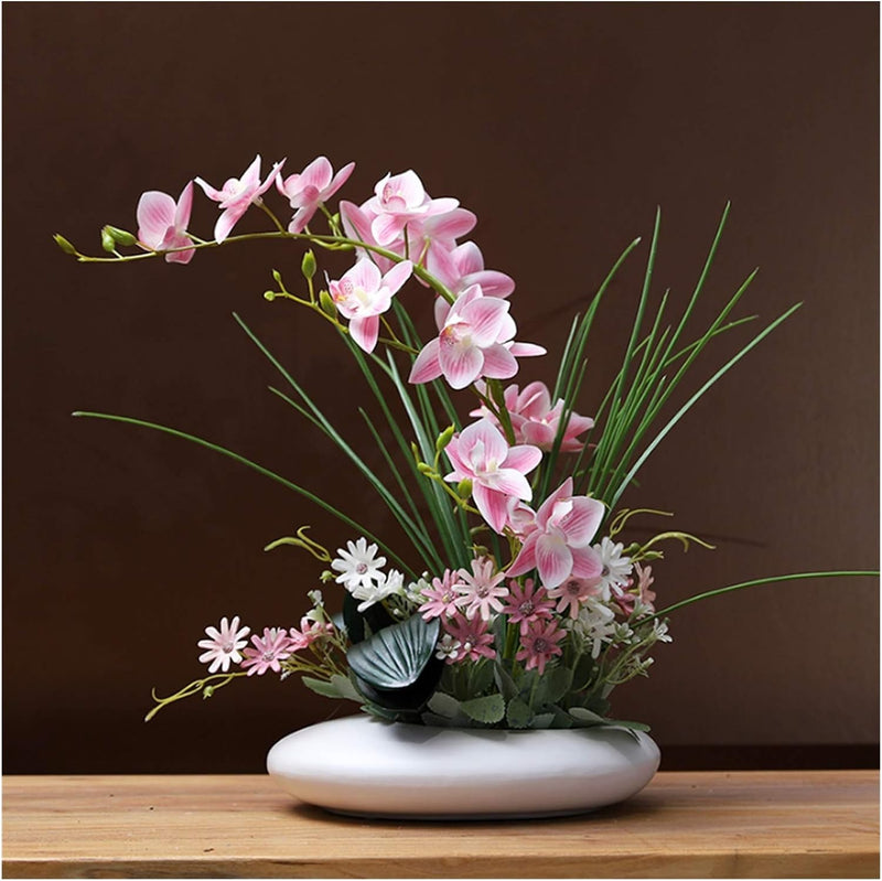 Dove Ceramic Vase with Orchid