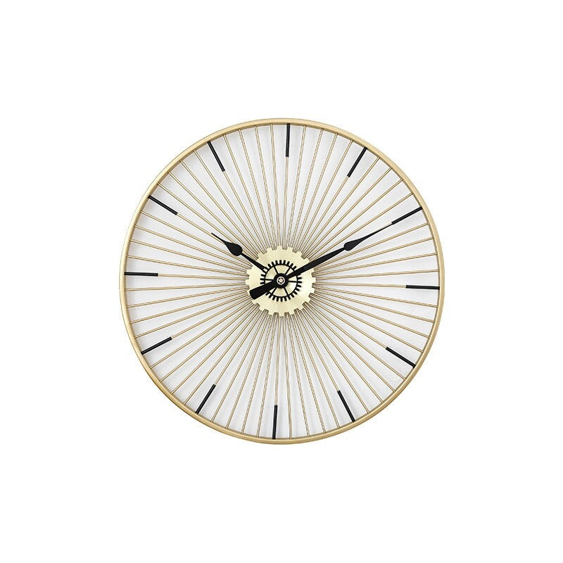 Addison Decorative Gold Metal Wall Clock Large