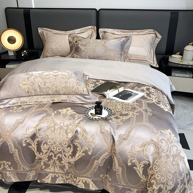 Miravique Cotton Satin Jacquard Bedding Set