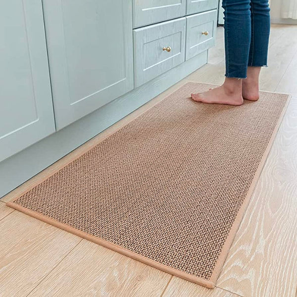 Sadie Linen Weave Anti-Slip Kitchen Mat Kitchen Runner