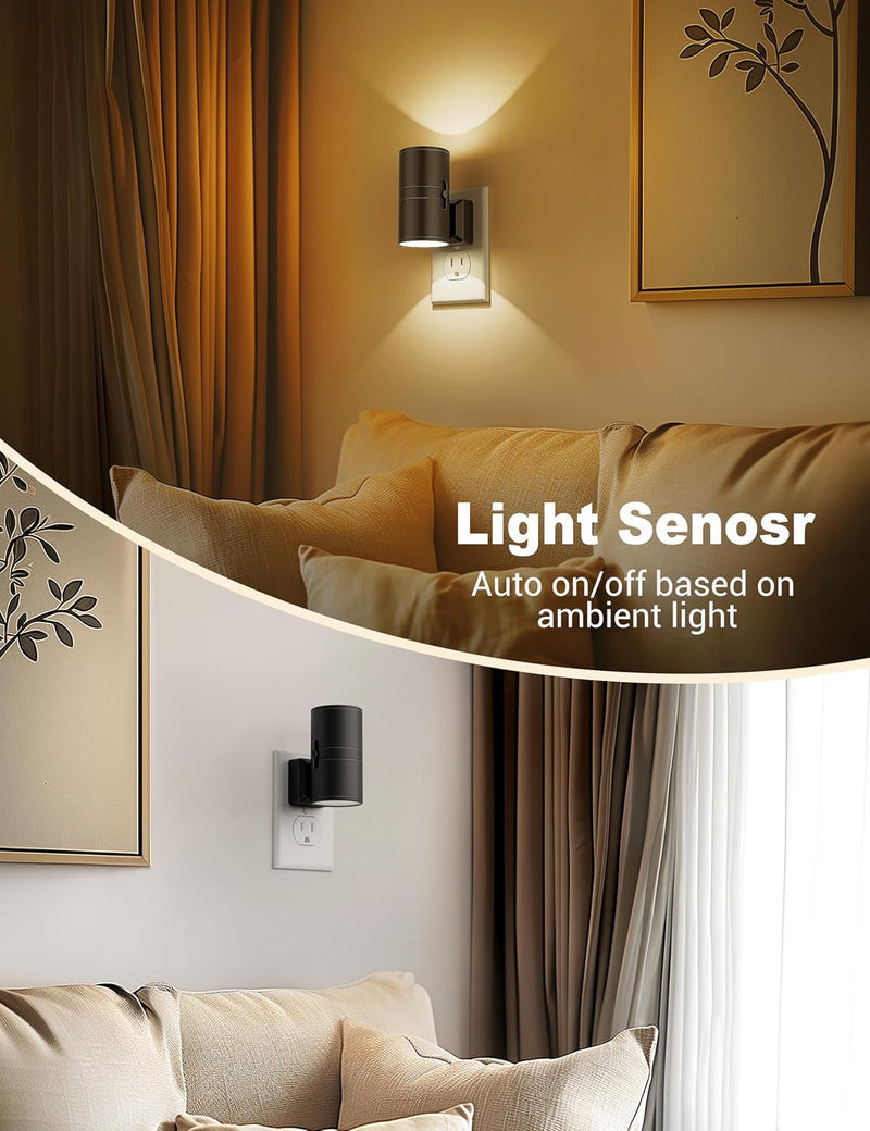 Dimmable LED Night Light Plug-in – Adjustable Brightness with Twilight Sensor for Energy-Efficient Home Lighting