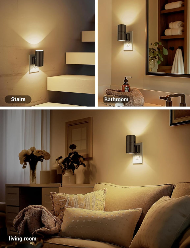 Dimmable LED Night Light Plug-in – Adjustable Brightness with Twilight Sensor for Energy-Efficient Home Lighting