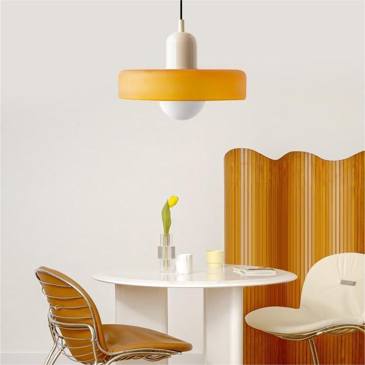 Bauhaus Pendant Lamp – Colored Glass Stylish Design