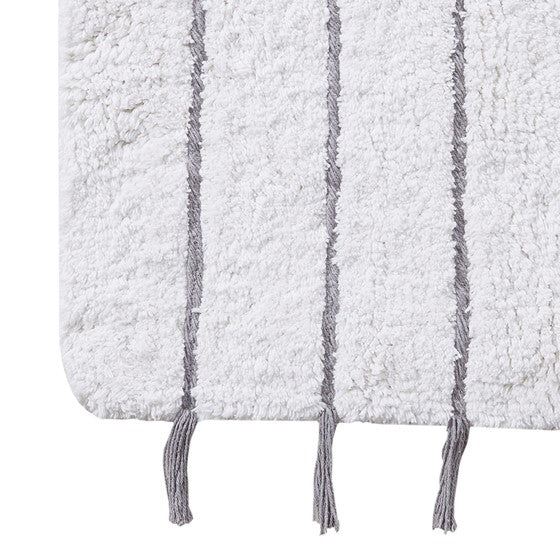 Arbor Stripe Tassel Cotton Tufted Rug