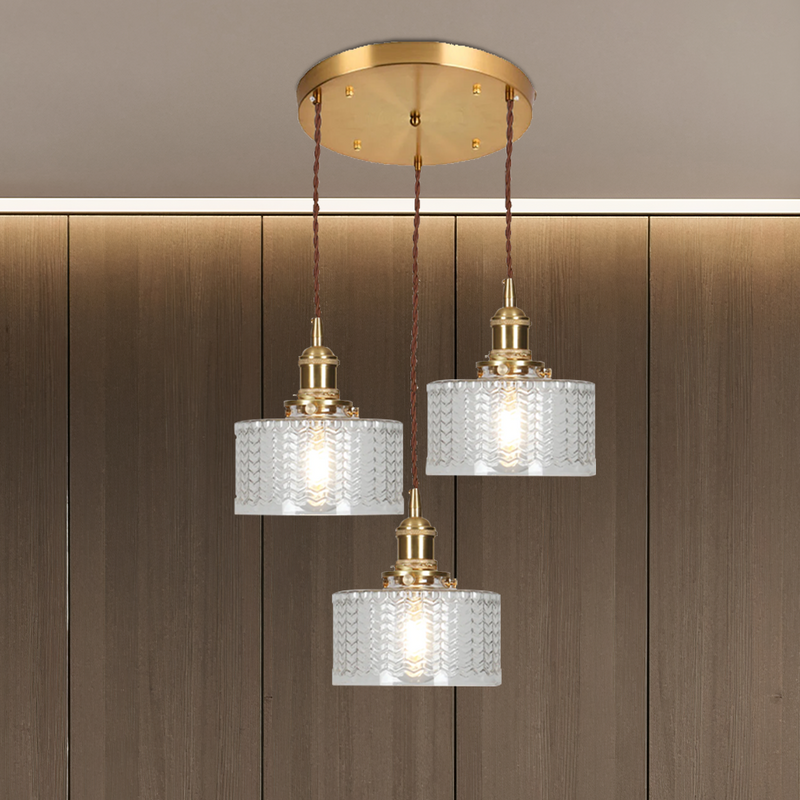 Miravique Stunning Cylinder Glass Pendant Light