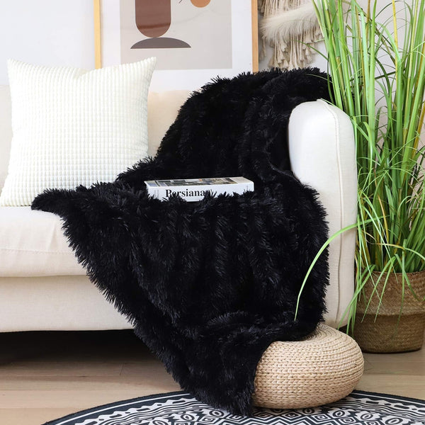 Decorative Soft Faux Fur Throw Blanket