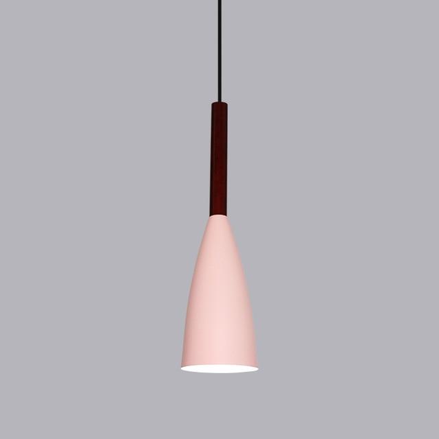 9 1/2" Wide Aluminum & Wood Pendant Light