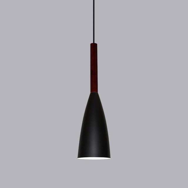 9 1/2" Wide Aluminum & Wood Pendant Light