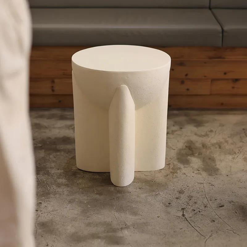 Athena Round Abstract Side Table