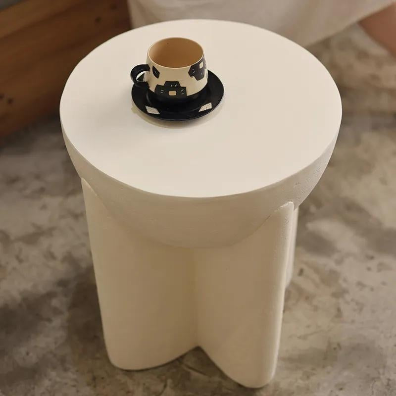 Athena Round Abstract Side Table