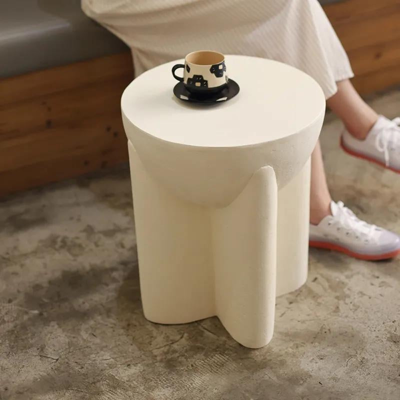 Athena Round Abstract Side Table