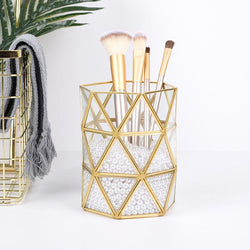 Elegance Gold Lining Makeup Brush Bucket