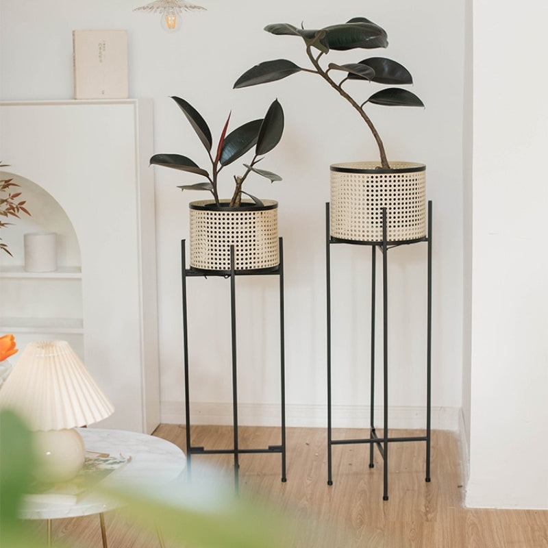 Miravique Look Stilted Metal Floor Planter Pots