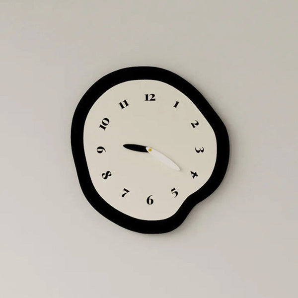 Abstract Distorted Silent Wall Clock - Modern Minimalist Pendulum Design