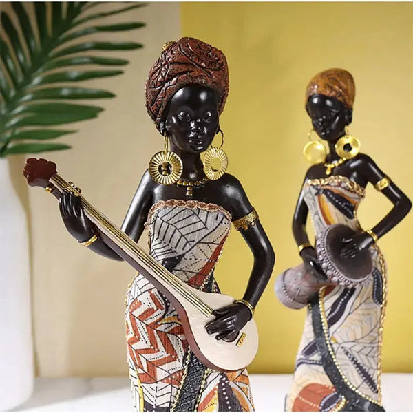 Afro Musicians Sculpture