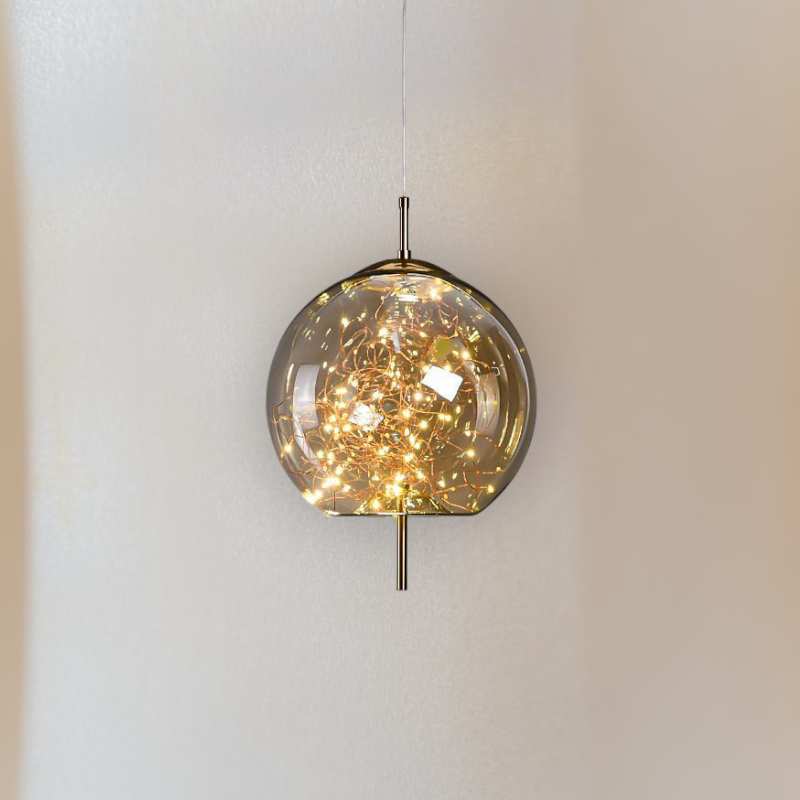 Miravique Glass Globe Sprinkle Pendant Light