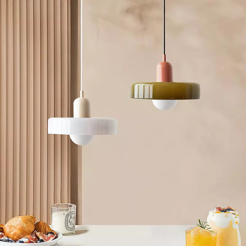 Bauhaus Pendant Lamp – Colored Glass Stylish Design