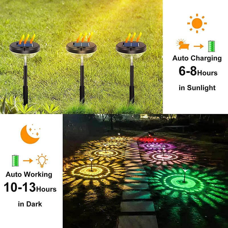 4 Pieces Solar Landscape Path Lighting for Outdoor