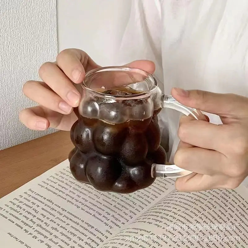 Minimalist Transparent Grape Glass Bubble Mug