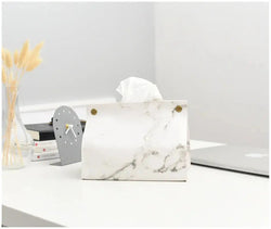 Chic Faux Leather Tissue Holder