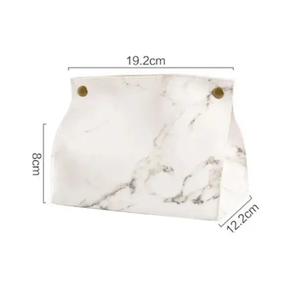 Chic Faux Leather Tissue Holder