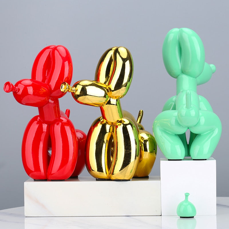 Balloon Dog Pooping Statue