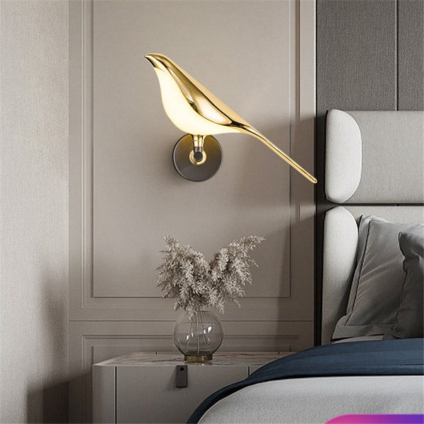 Nordic Elegant Golden Bird Wall Light