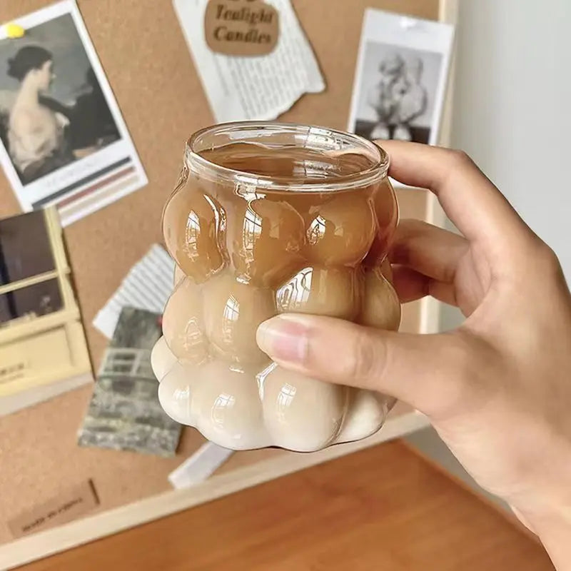 Minimalist Transparent Grape Glass Bubble Mug