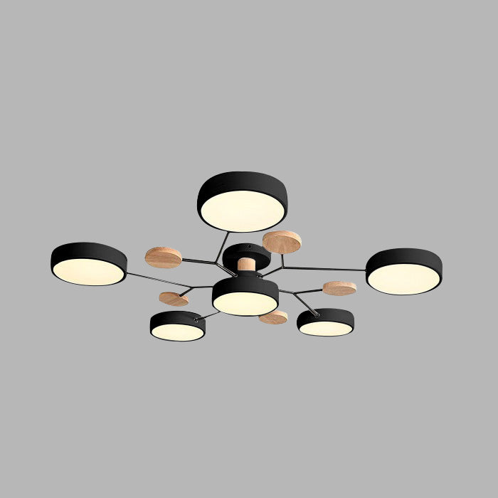 Miravique Iron LED Semi-Flush Ceiling Light