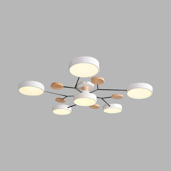 Miravique Iron LED Semi-Flush Ceiling Light