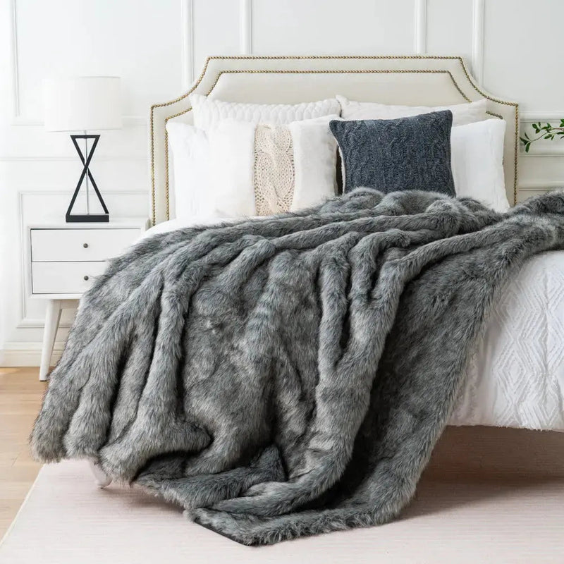 Faux Fur Ombre Throw