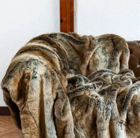 Faux Fur Ombre Throw