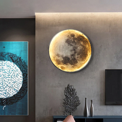 MagicMoon Wall Lamp - Adjustable Colors & App Control | LED Moonlight for Home & Office