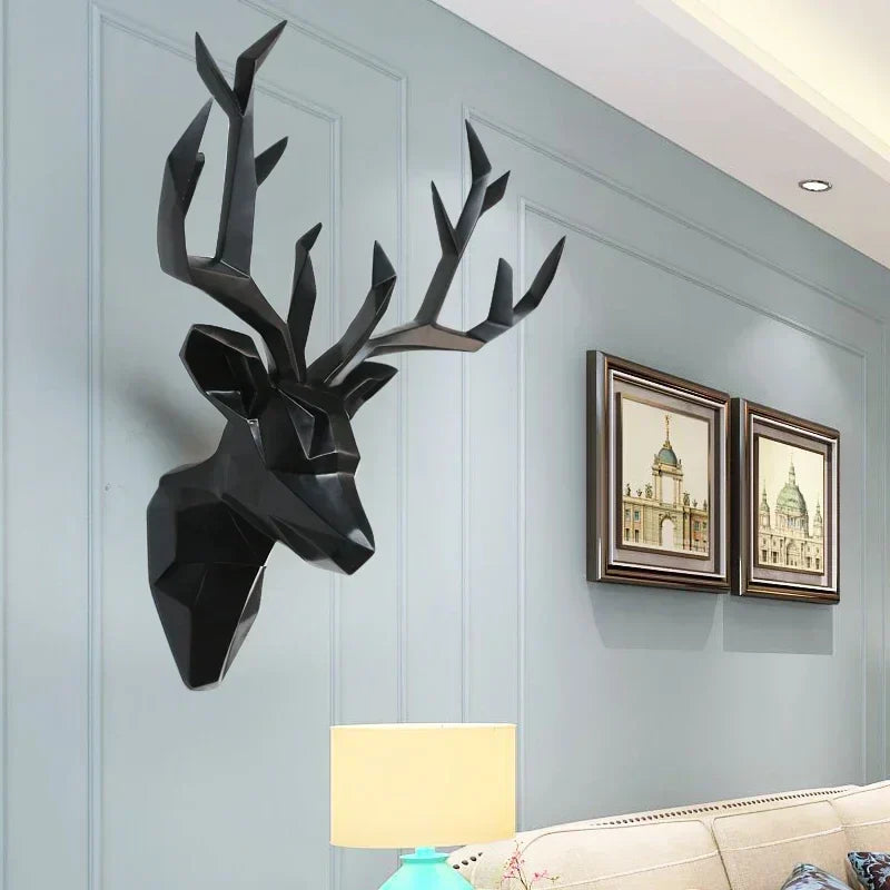 Large Deer Head Statue - Antlers - Home Decor - Wedding Accessory