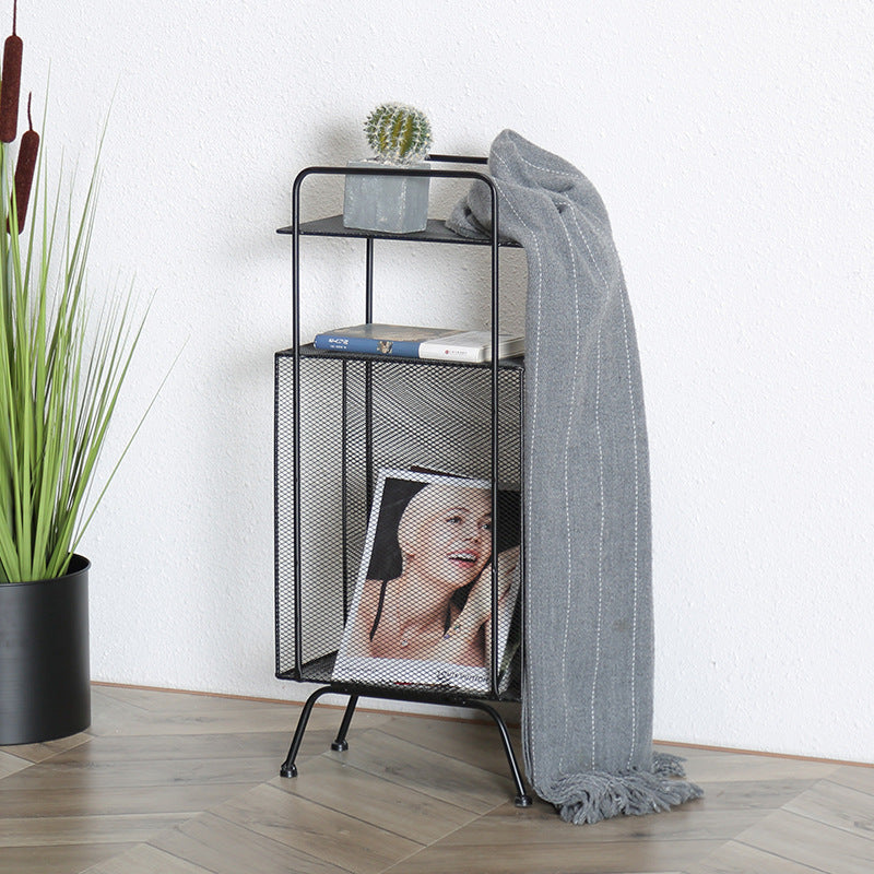 Miravique Metal Side Table and Magazine Rack