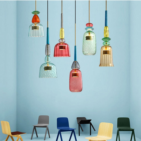 Miravique Glass Candy Pendant Lights