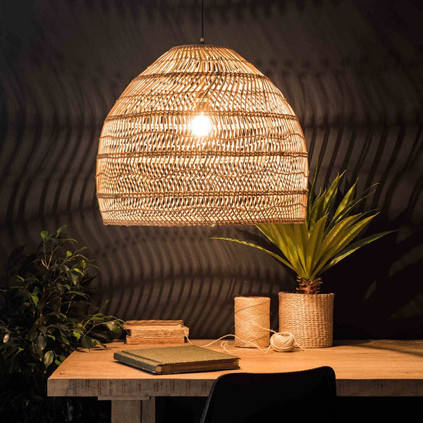 Miravique Serenity Bamboo Shade Pendant Lamp