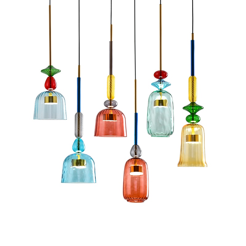 Miravique Glass Candy Pendant Lights